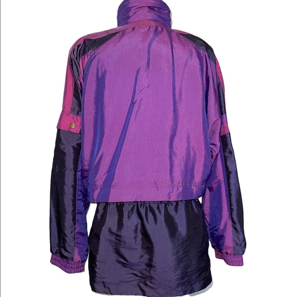 WILD! 90s Vintage Purple Iridescent Tracksuit | Size XL - Picture 3 of 16